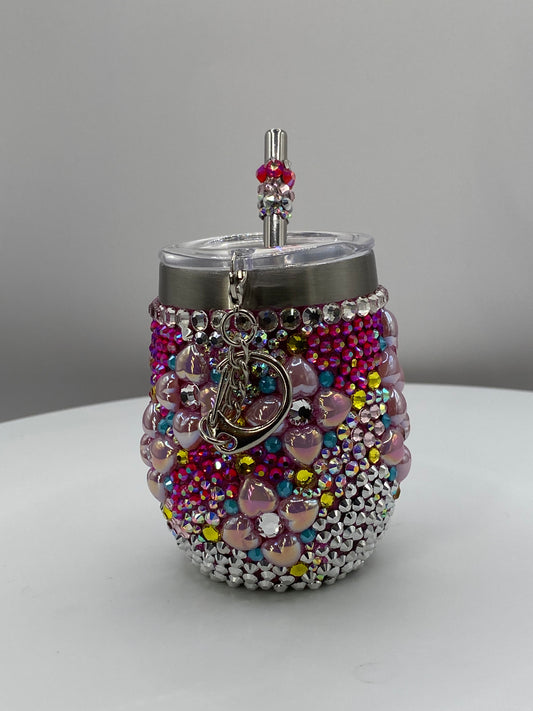 3 oz Stainless Steel Double-Wall Mini Tumbler with Keychain